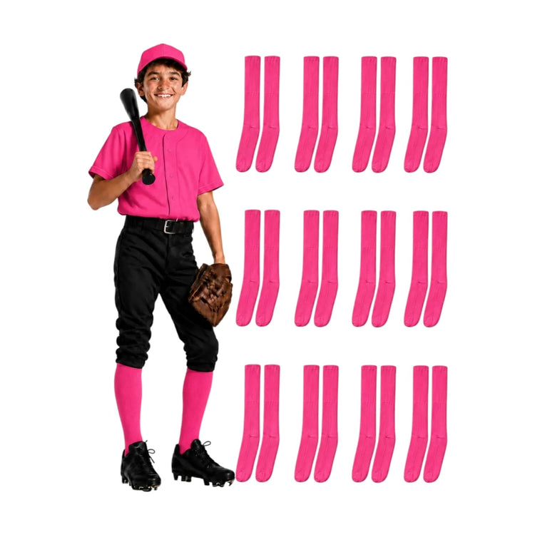 Pack 12 Pares Medias Deportivas Juveniles 10-13 Rosa Mexican