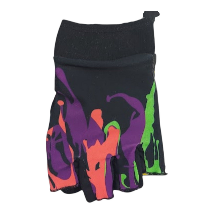 Guantes de gimnasio Radach Sports para dama en piel genuina con diseño multicolor de salpicaduras y ajuste cómodo