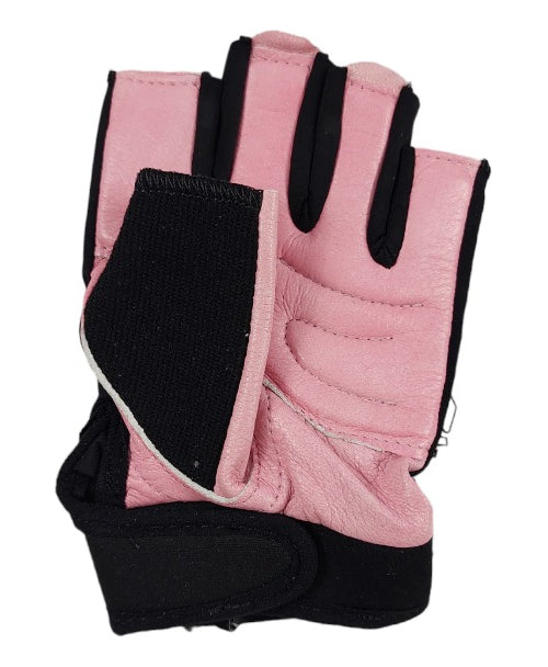 Guante Corto Piel Gym Cabras Rosa