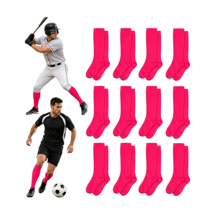 Pack 12 Pares Medias Deportivas Adulto Béisbol Fútbol Rosmex