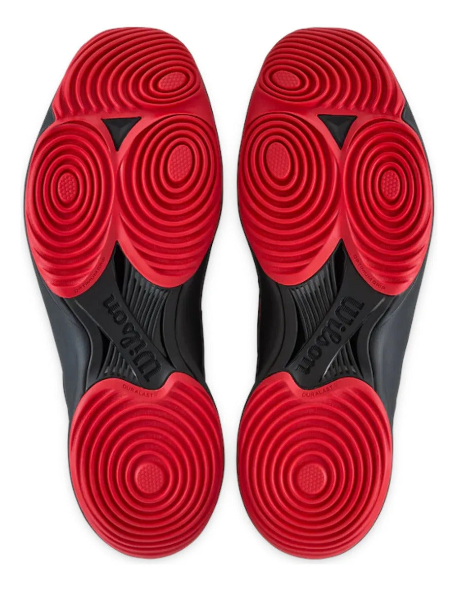 Tenis De Padel Wilson Hurakn Lite Negro Rojo 7mx