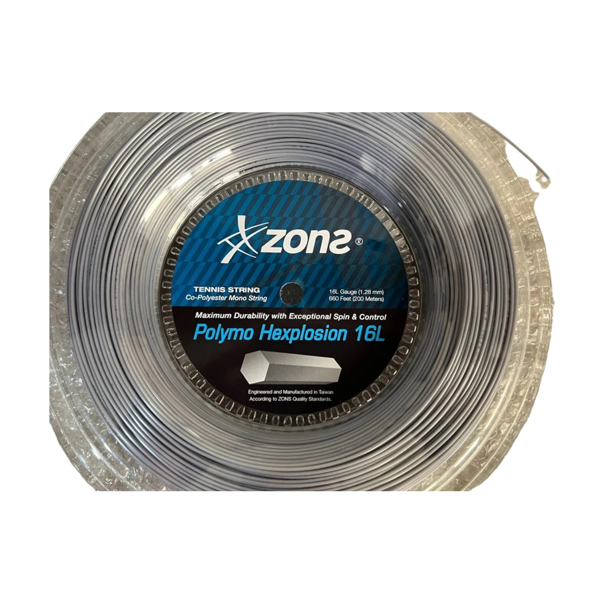 Rollo De Cuerda Zons Polymo Hexplosion Plateado 16l