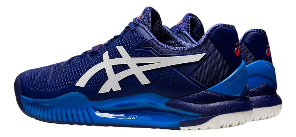Tenis Asics Gel Resolution 8 Blue Para Tennis 5.5mx 7.5us