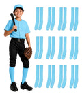 Pack 12 Pares Medias Deportivas Juveniles 10-13 Cielo