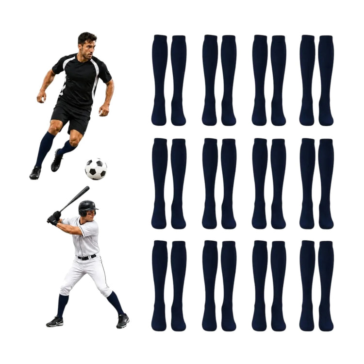 Pack 12 Pares Medias Deportivas Adulto Béisbol Fútbol Marino