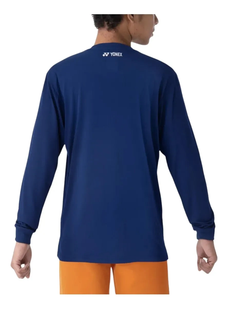 Playera Yonex 16623ex Manga Larga Azul Marino Uv