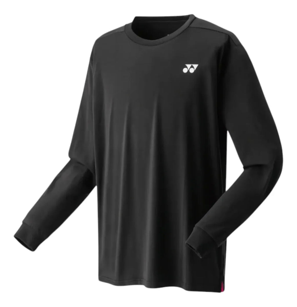 Playera Yonex 16623ex Manga Larga Negra Tenis Uv