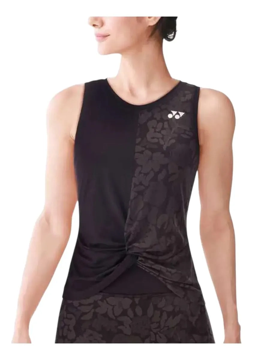 Playera Yonex 20691ex Mujer Sin Mangas Black Tenis Padel Xs