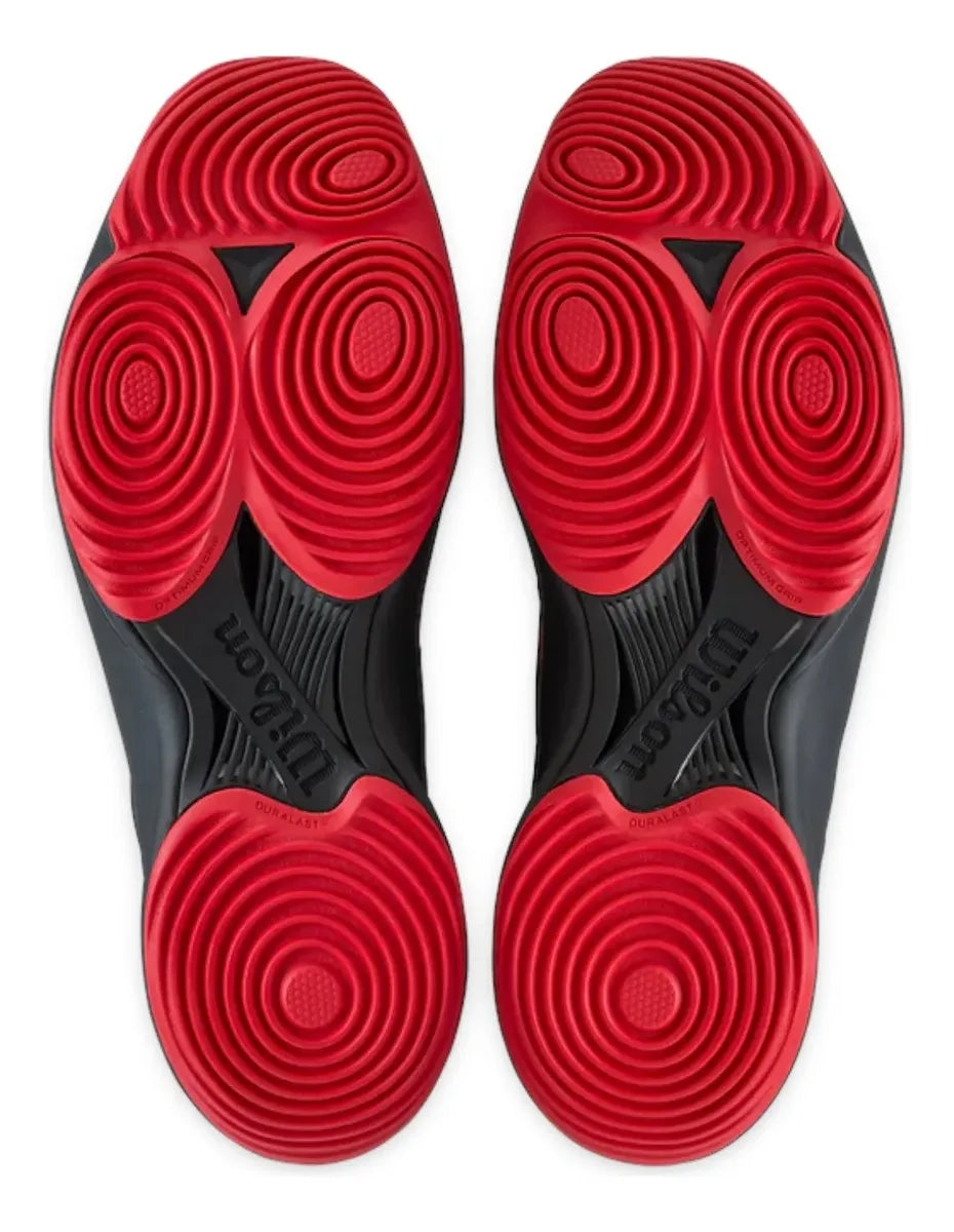 Tenis De Padel Wilson Hurakn Lite Negro Rojo 9mx