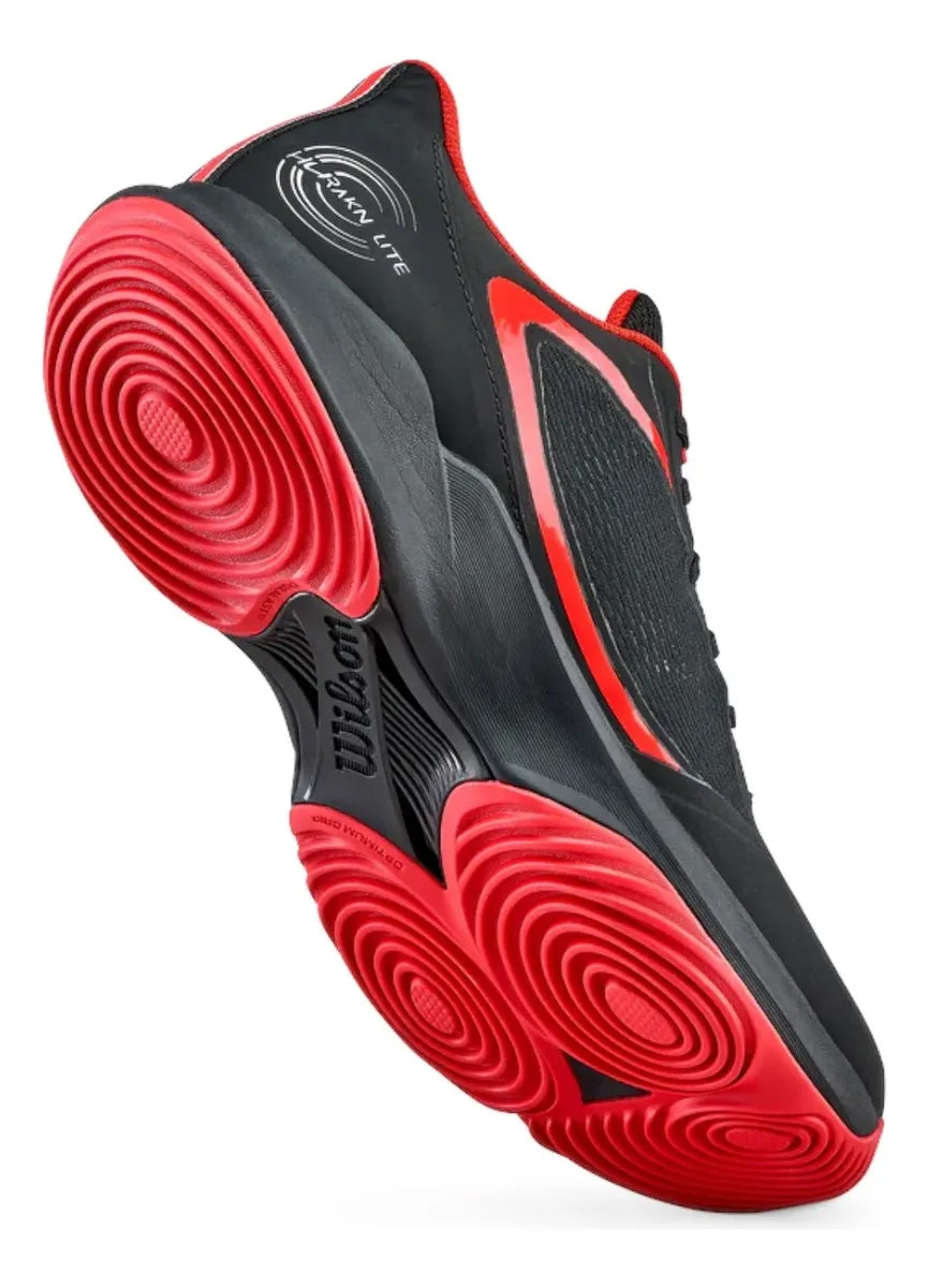 Tenis De Padel Wilson Hurakn Lite Negro Rojo 7.5mx