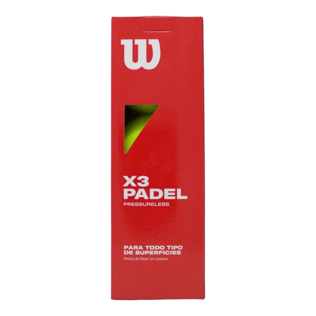 Pelotas de Padel Wilson X3 Sin presión Caja 24 Pack