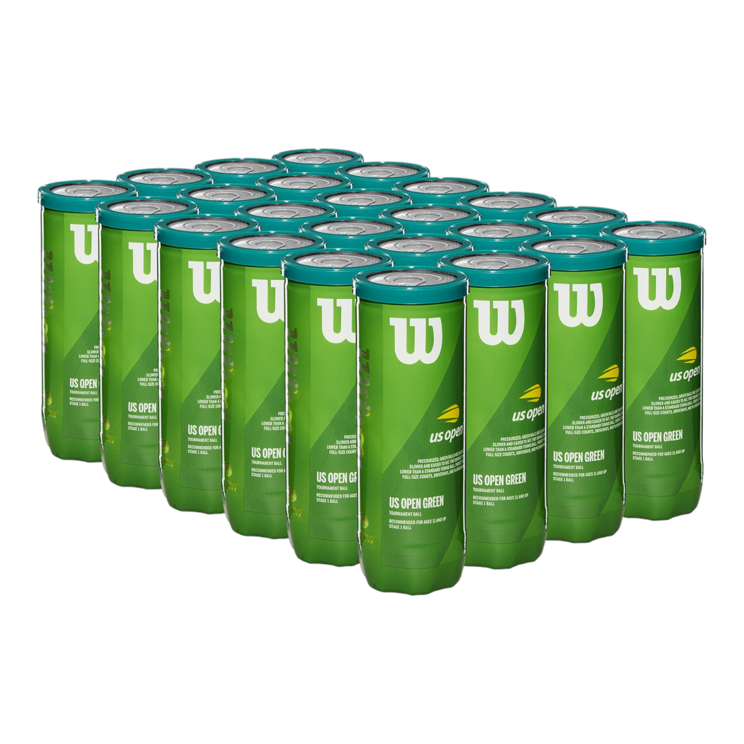 Pelota de Tenis Wilson Us Open Punto Verde Caja 24 pack