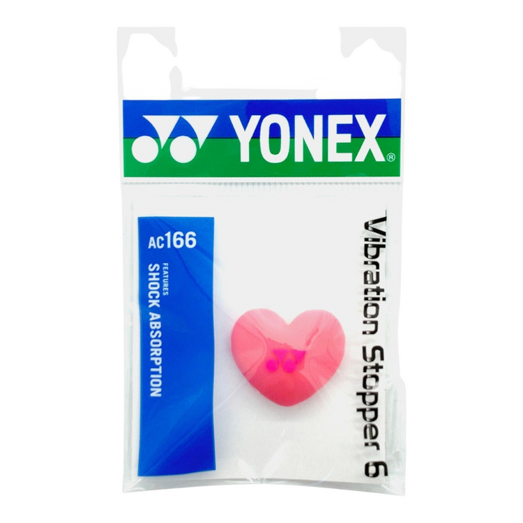 Antivibrador Radach Sports Yonex Vibration Stopper 6 en forma de corazón color rosa para raqueta de tenis