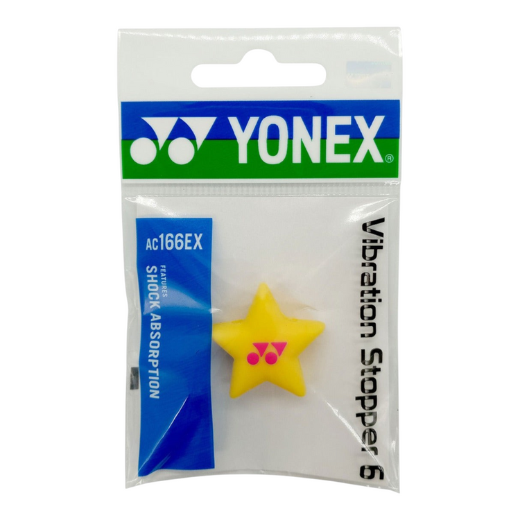Antivibrador Radach Sports Yonex Vibration Stopper 6 en forma de estrella color amarillo limón para raqueta de tenis