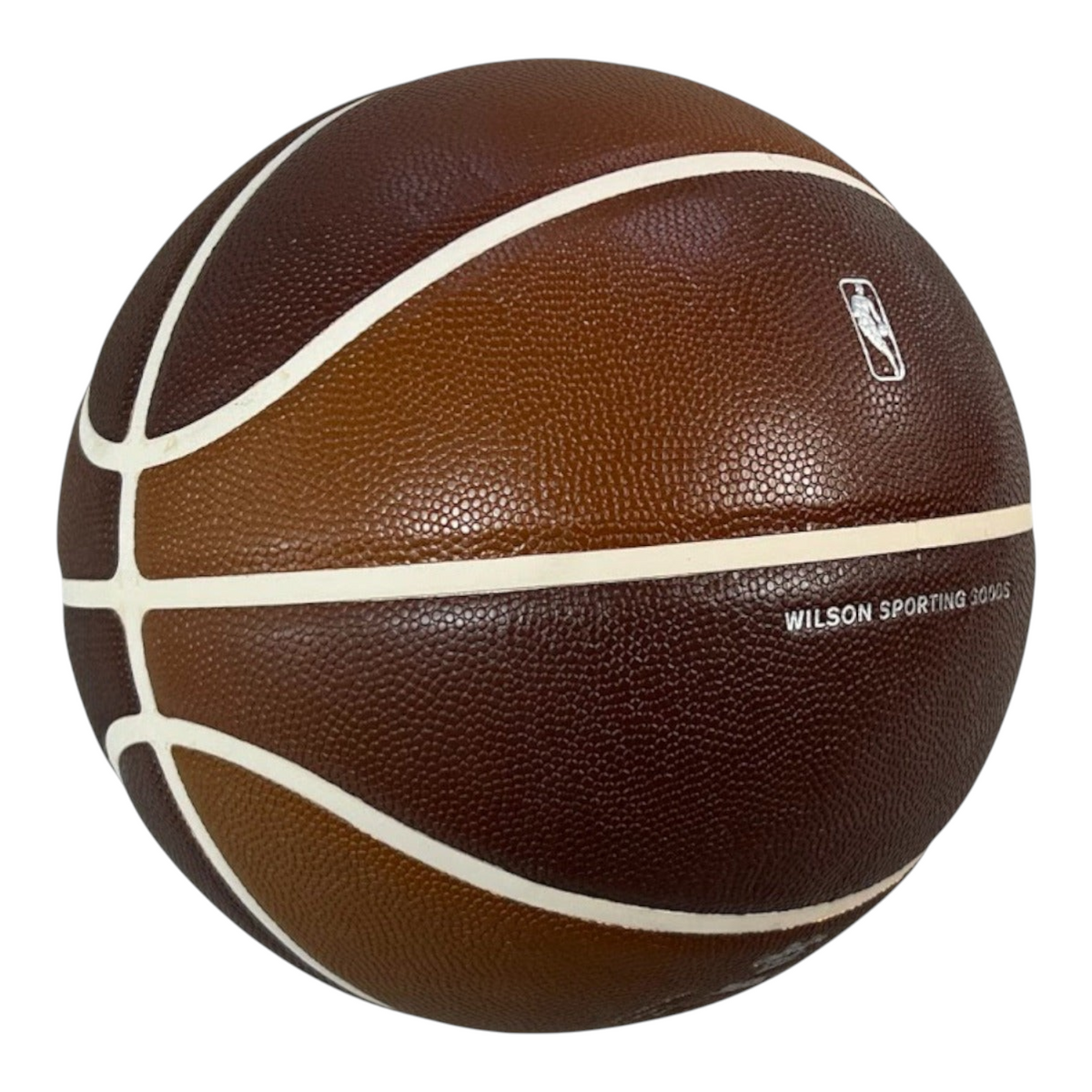 Balón de baloncesto Radach Sports Wilson NBA Champagne serie 1, tamaño 7, con diseño degradado y surcos profundos.