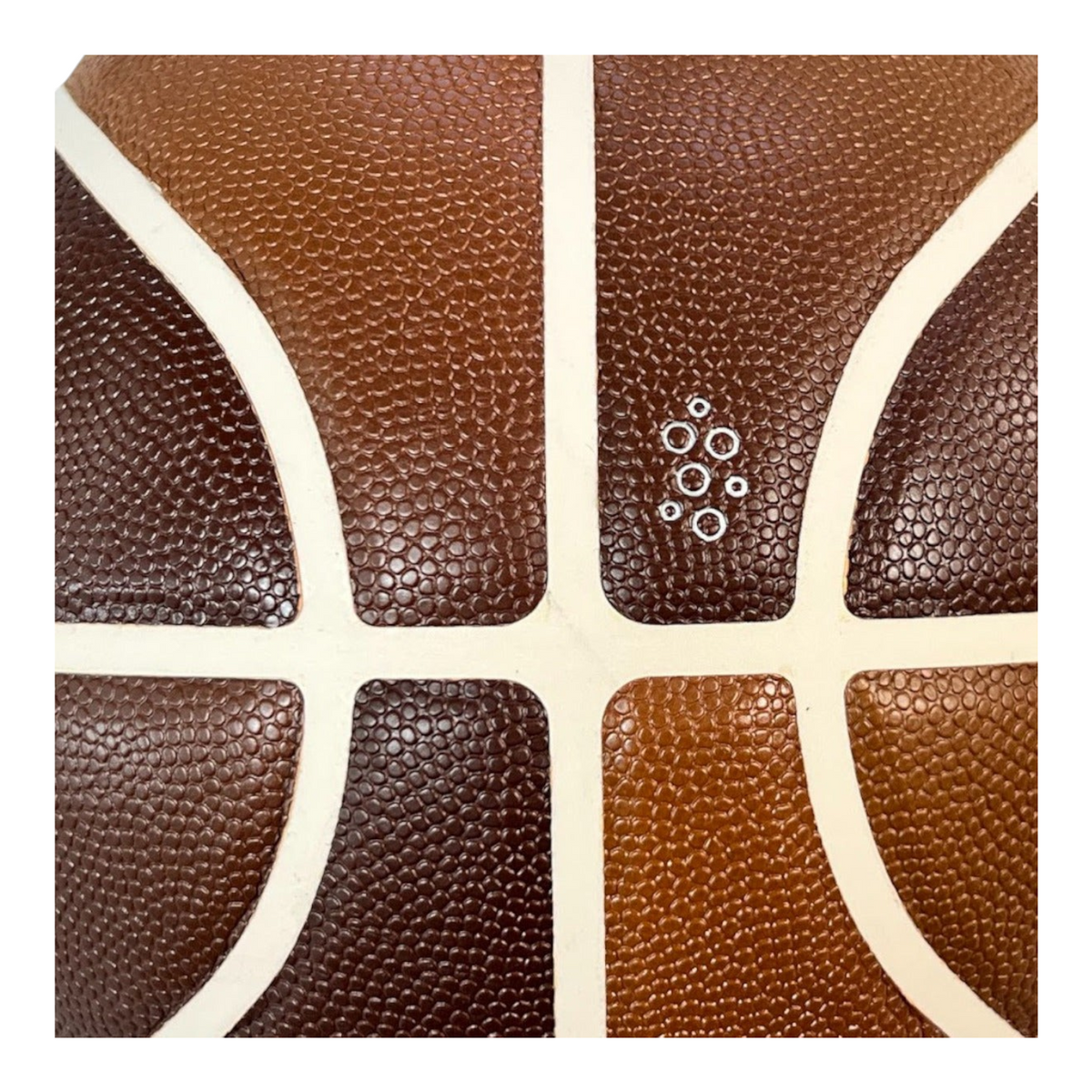 Balón de baloncesto Radach Sports Wilson NBA Champagne serie 1 con diseño degradado en tonos marrones y surcos blancos