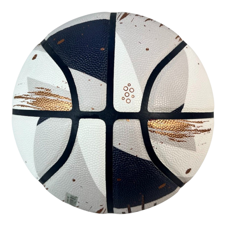 Balón de baloncesto Radach Sports Wilson NBA Expression color champán con diseño geométrico y detalles en negro