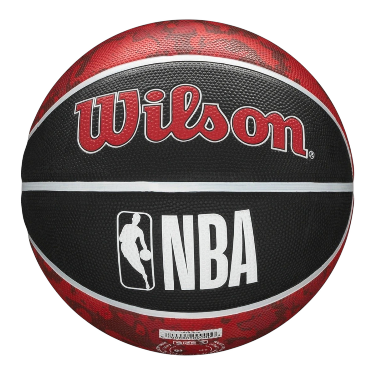 Balón de baloncesto Radach Sports Wilson NBA Chicago Bulls tamaño 7 con diseño exterior rojo y negro de alto agarre