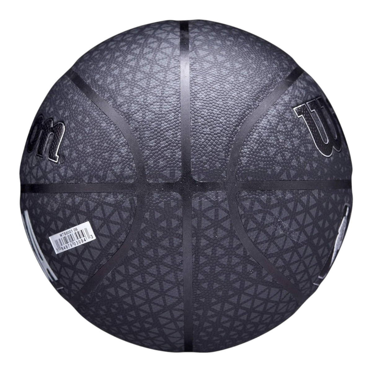 Balón de básquetbol Radach Sports Wilson NBA Forge Pro negro con textura geométrica y agarre profesional