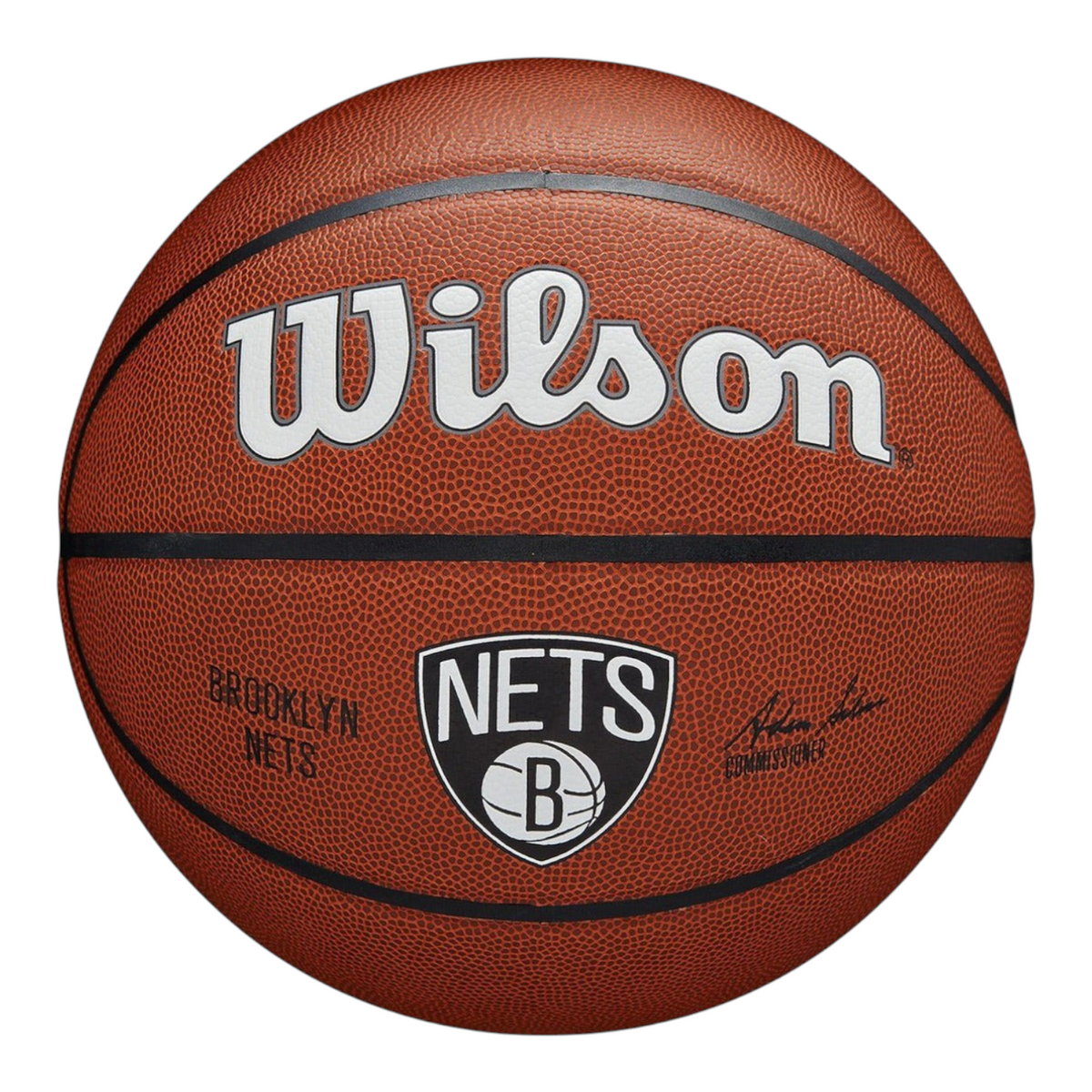 Balón de baloncesto Radach Sports Wilson NBA Team Alliance Nets con superficie texturizada y logotipos oficiales