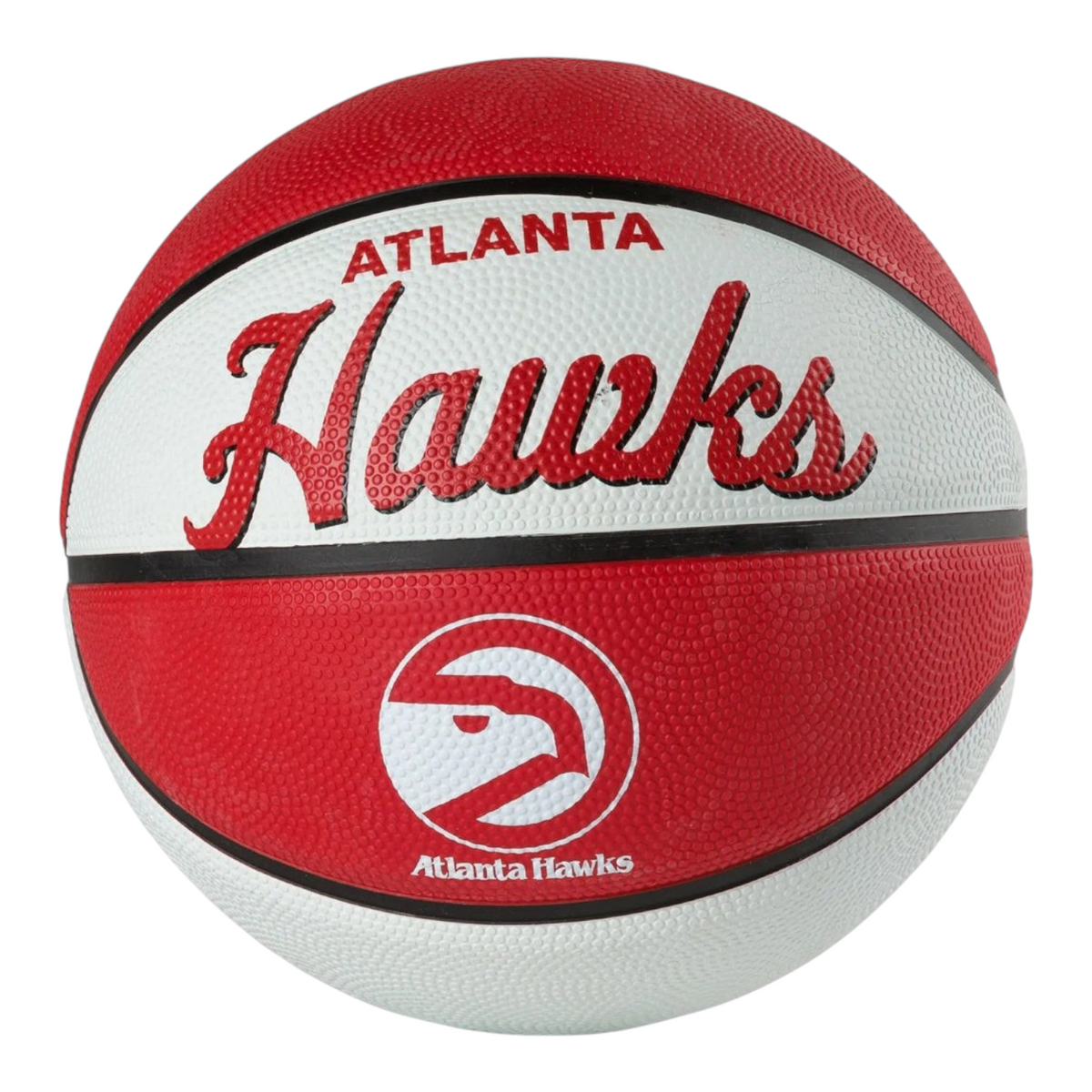 Mini balón de básquetbol Radach Sports Wilson NBA Atlanta Hawks con diseño retro en colores rojo y blanco