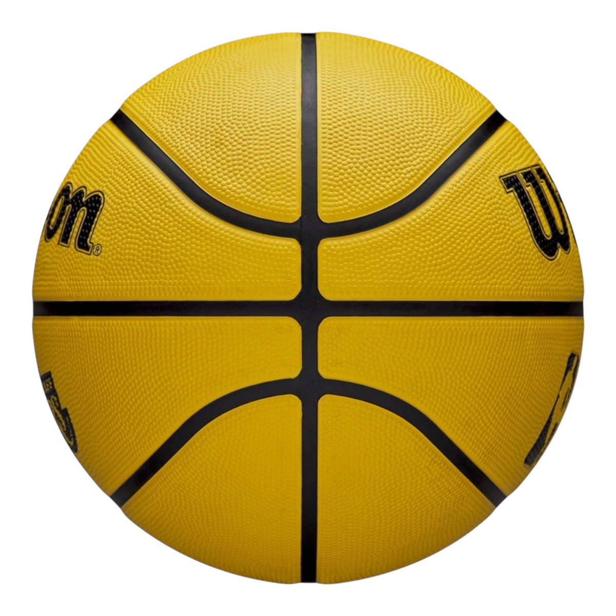 Balón de básquetbol Wilson NBA Team Tribute Lakers talla 7 en color amarillo con canales negros de Radach Sports