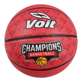Balón de basquetbol Radach Sports Voit Champions número 7 en color rojo con diseño estampado y textura de agarre