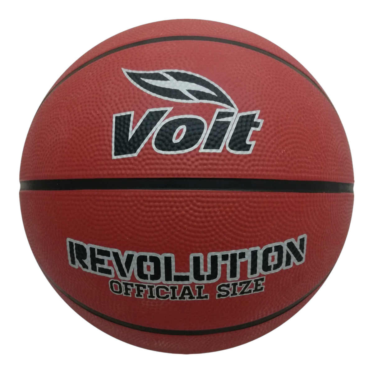Balón de básquetbol Radach Sports Voit Revolution II número 7 en color rojo con textura de agarre profesional