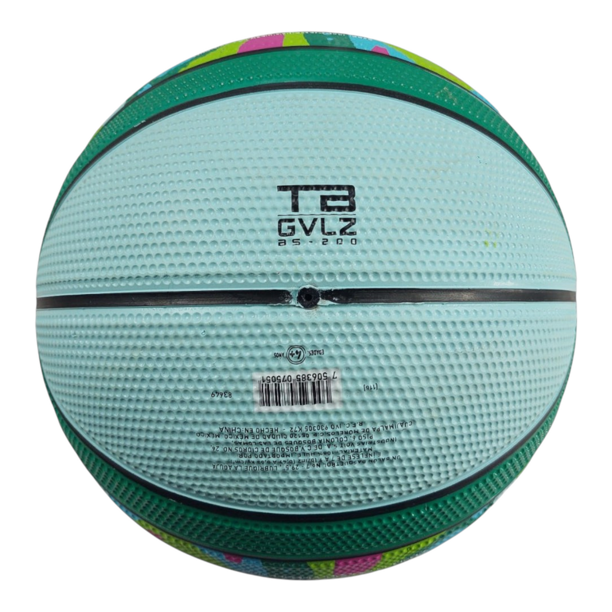 Balón de básquetbol Radach Sports Voit Pivot número 7 en color verde con textura de hule para mejor agarre