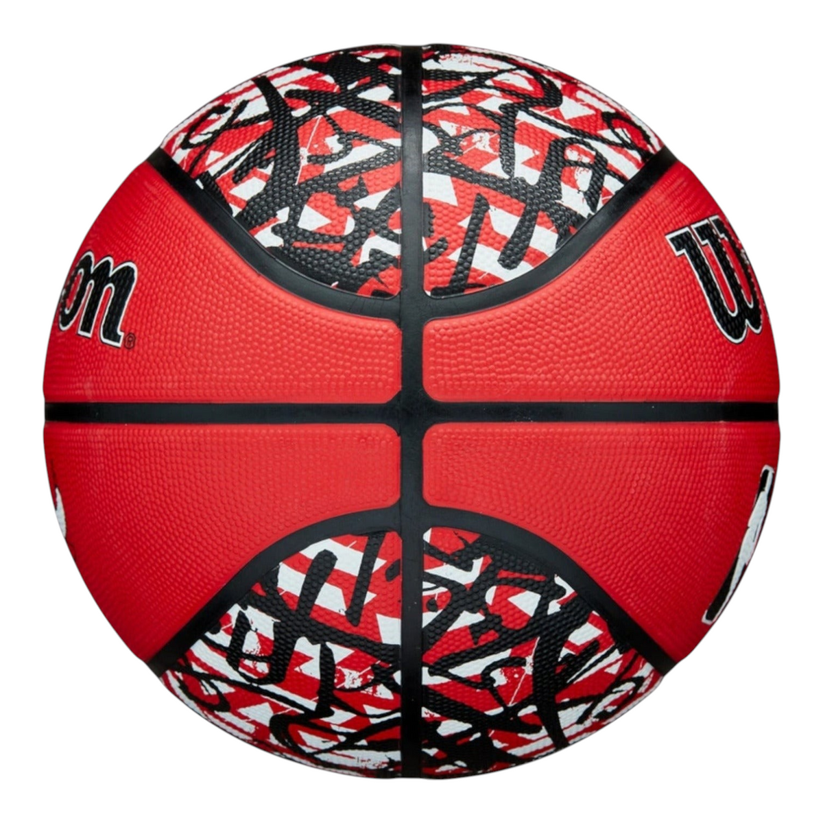 Balón de básquetbol Wilson NBA Team Graffiti Bulls talla 7 con diseño urbano rojo, blanco y negro de Radach Sports