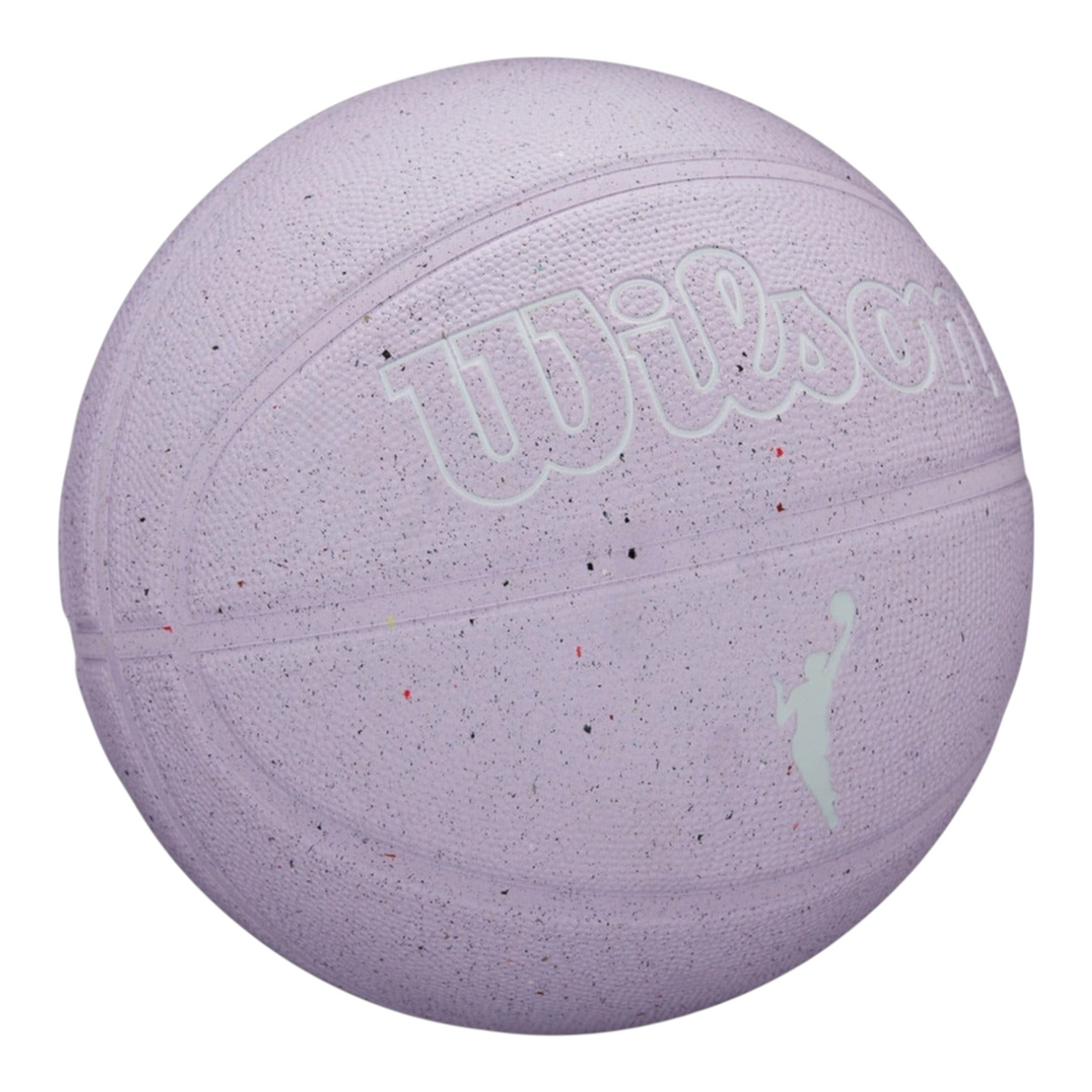 Balón de básquetbol Radach Sports Wilson WNBA Heir Eco talla 6 color lila con textura moteada y canales profundos