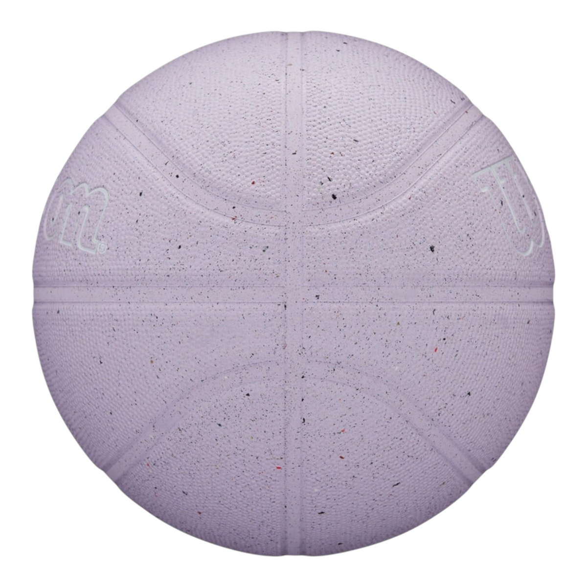 Balón de básquetbol Wilson WNBA Heir Eco talla 6 color lila con textura moteada, disponible en Radach Sports.