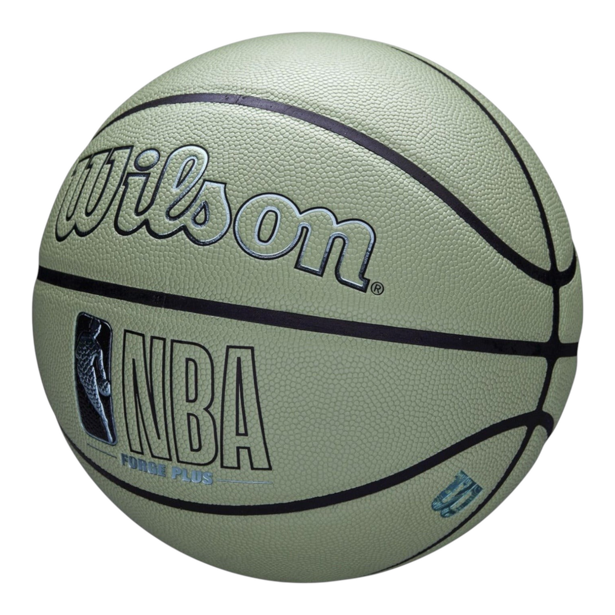 Balón de básquetbol Radach Sports Wilson NBA Forge Eco Gen verde fabricado con materiales reciclados para uso mixto