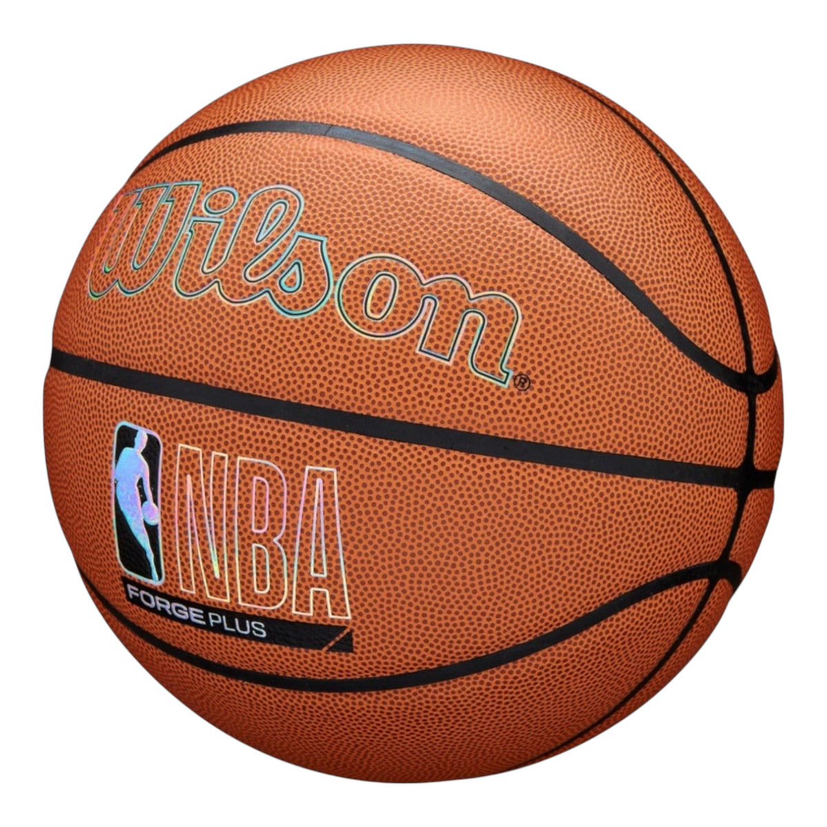Balón de básquetbol Wilson NBA Forge Plus número 7 de Radach Sports con cubierta texturizada y canales profundos