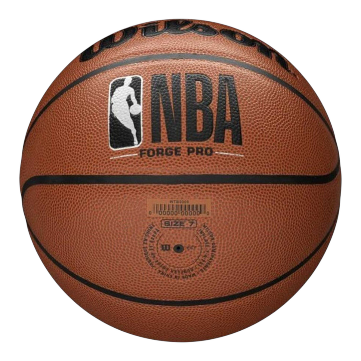 Balón de basquetbol Wilson NBA Forge Pro tamaño 7 con cubierta Pure Feel para uso en interiores y exteriores