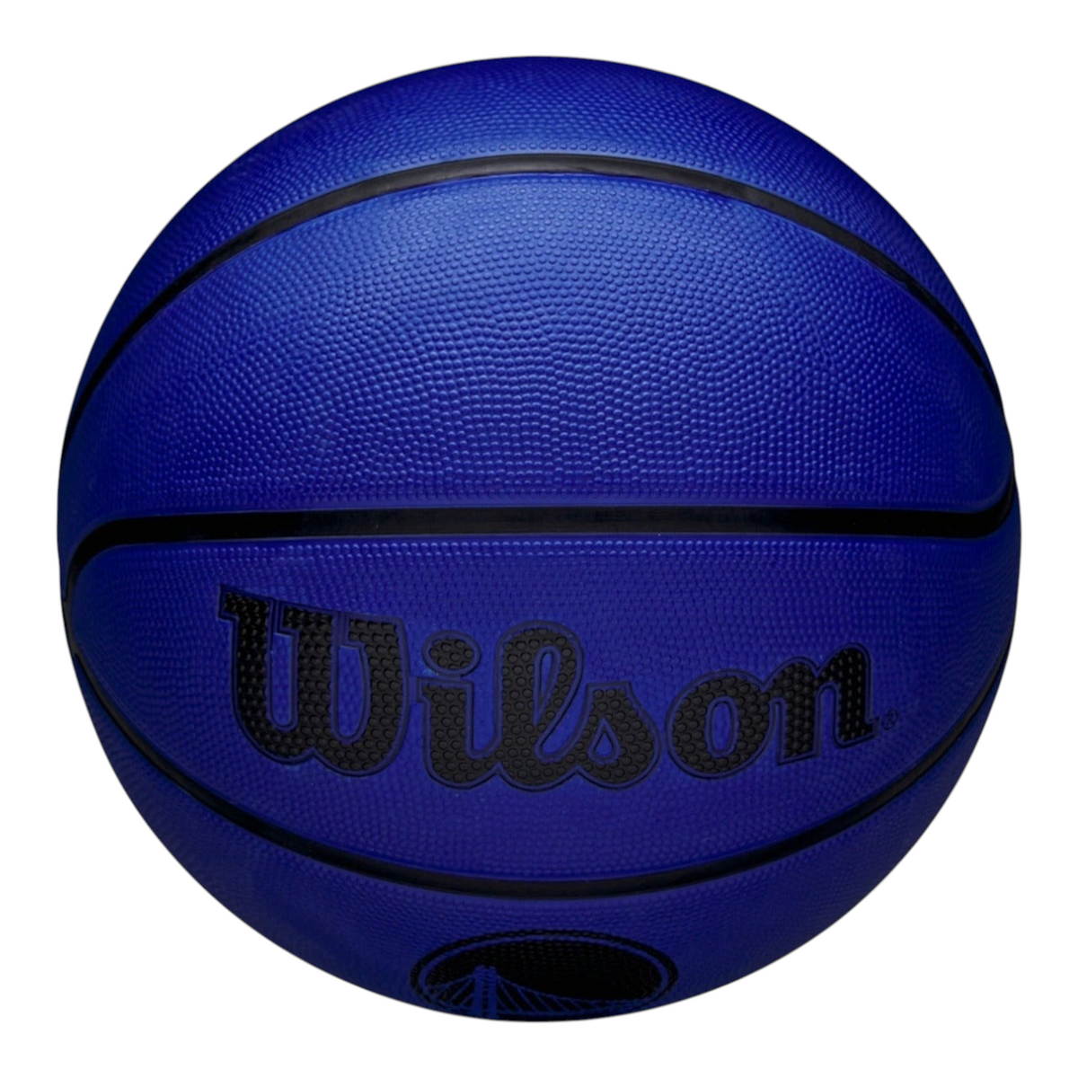 Balón de básquetbol Wilson NBA Team Tribute Warriors talla 7 azul con logo de Radach Sports para exteriores