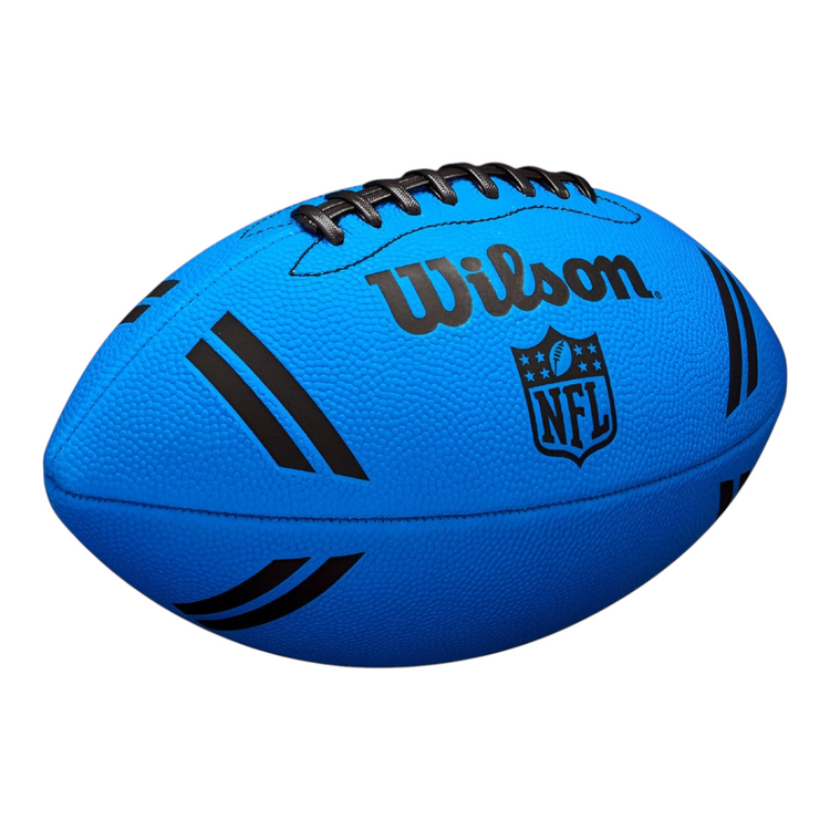 Balón de fútbol americano Radach Sports Wilson NFL Spotlight junior en color azul con cordones negros