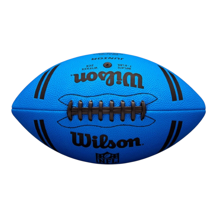 Balón de fútbol americano Wilson NFL Spotlight Junior color azul con cordones negros de Radach Sports