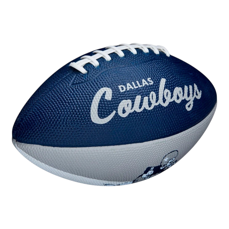 Minibalón de fútbol americano Radach Sports Wilson Dallas Cowboys con diseño retro en azul y blanco