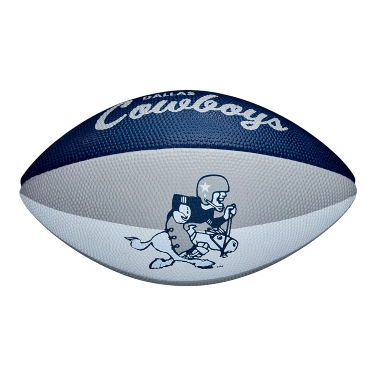 Minibalón de fútbol americano Radach Sports Wilson Dallas Cowboys con diseño retro en azul y blanco