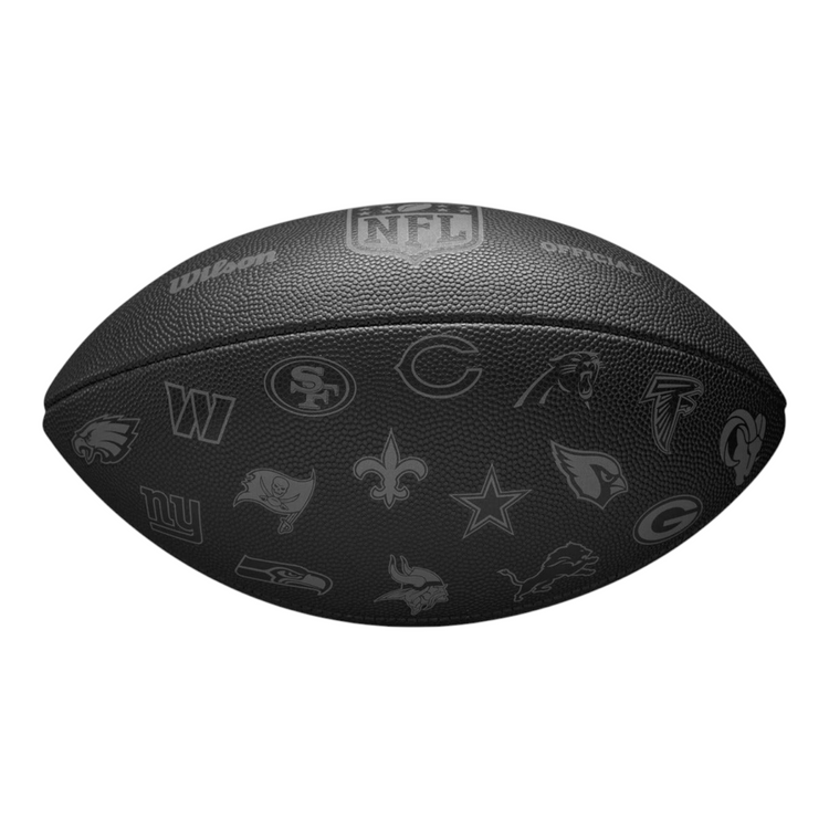 Balón de fútbol americano Radach Sports Wilson NFL 32 equipos en color negro con textura antideslizante