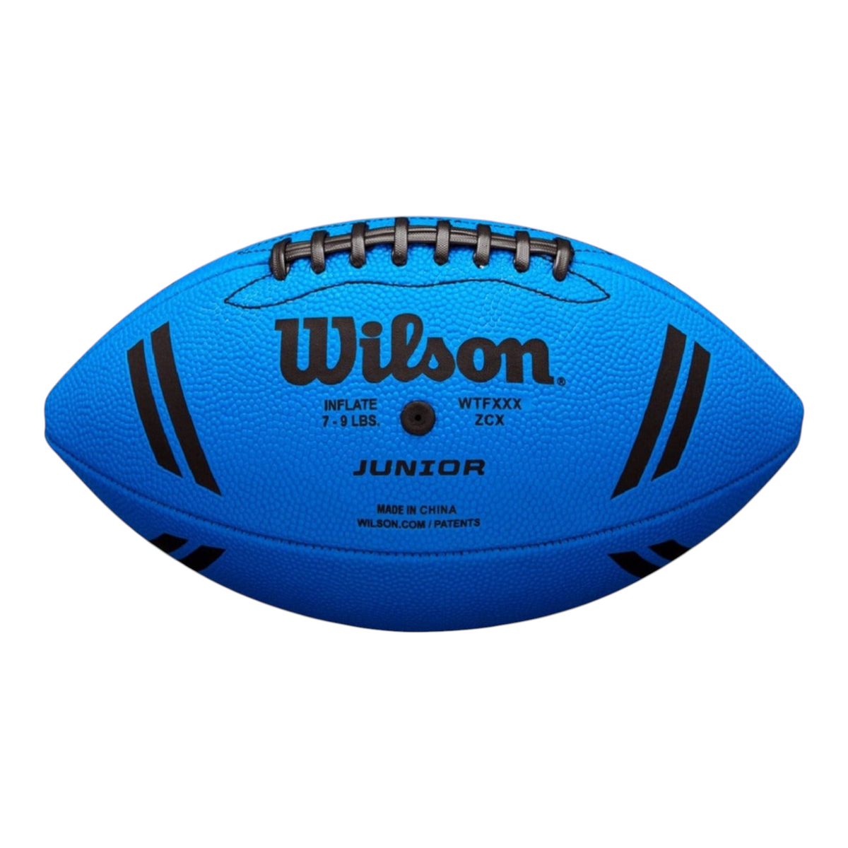 Balón de fútbol americano Radach Sports Wilson NFL Spotlight Junior en color azul con cordones negros