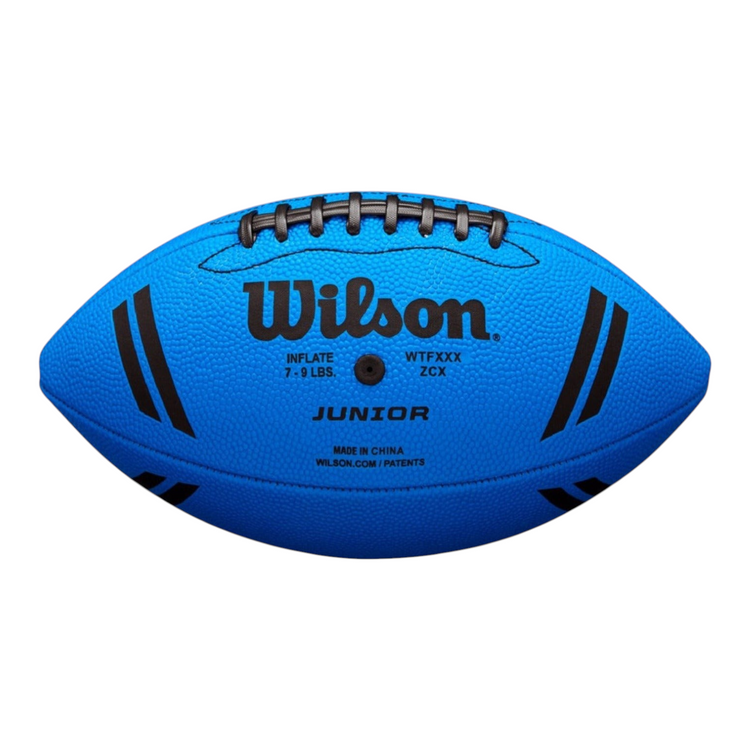 Balón de fútbol americano Radach Sports Wilson NFL Spotlight Junior en color azul con cordones negros