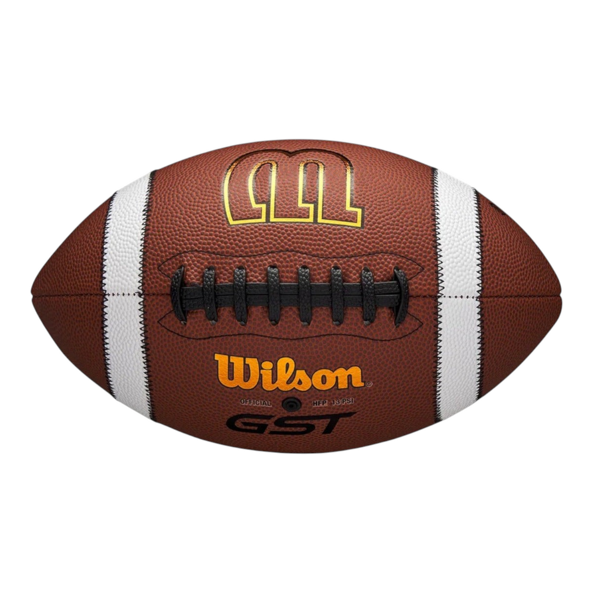 Balón de fútbol americano Radach Sports Wilson GST Speedskin Youth tamaño TDY con cordones negros y agarre superior