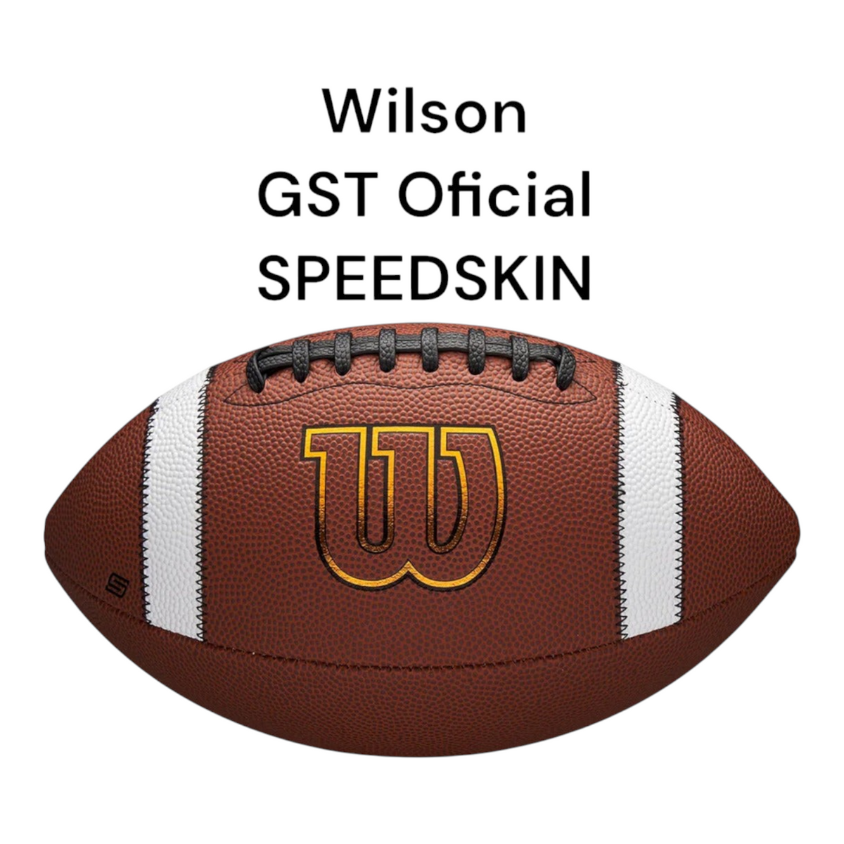 Balón de fútbol americano Radach Sports Wilson GST Speedskin oficial con cuero compuesto y cordones de alto agarre