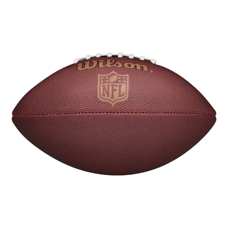 Balón de fútbol americano Radach Sports Wilson NFL Ignition de cuero compuesto color café con cordones blancos