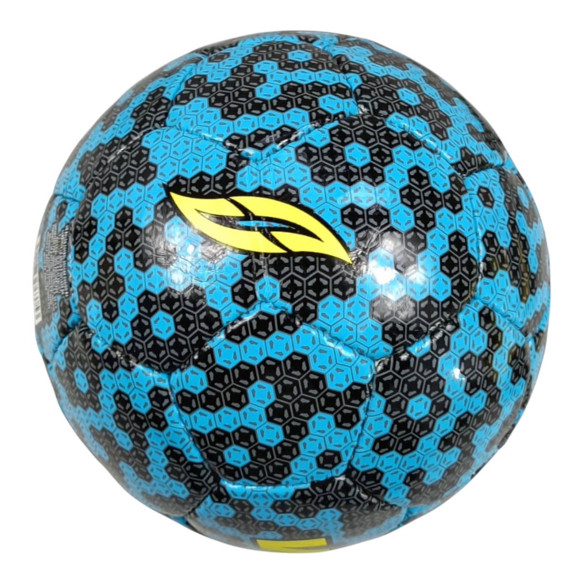 Balón de fútbol Radach Sports Voit número 4 con diseño de camuflaje hexagonal en colores azul y negro