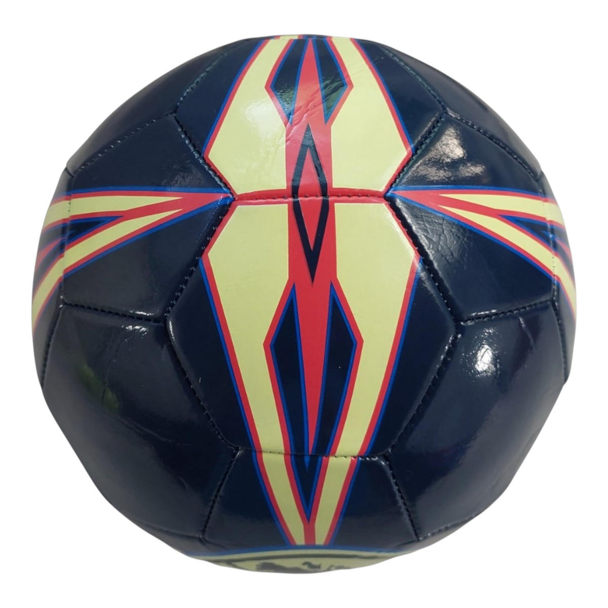 Balón de fútbol Radach Sports Club América S100 número 5 en color azul con diseño de paneles y detalles en amarillo
