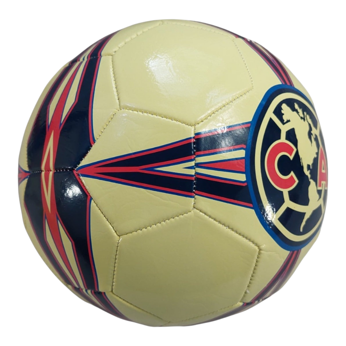 Balón de fútbol Radach Sports número 5 del Club América en color amarillo con detalles en azul y rojo