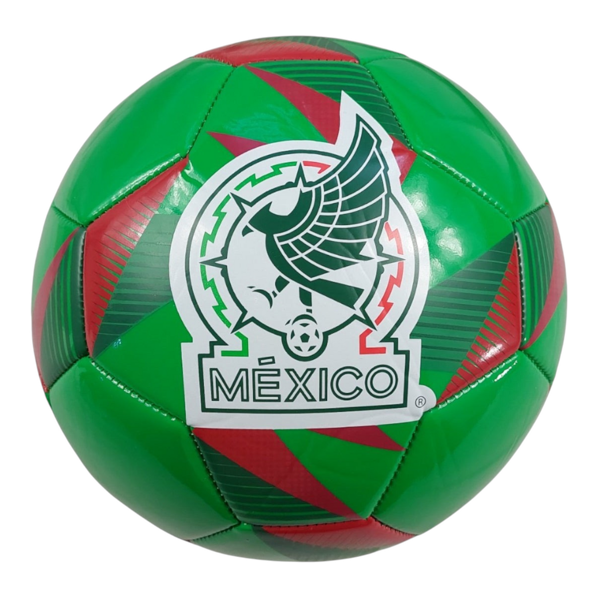 Balón de fútbol Radach Sports Voit número 5 con diseño verde de la Selección Mexicana y escudo oficial